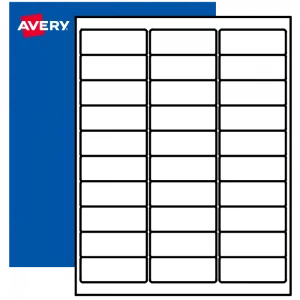 Avery Sheets as option 1 for barcode label printers