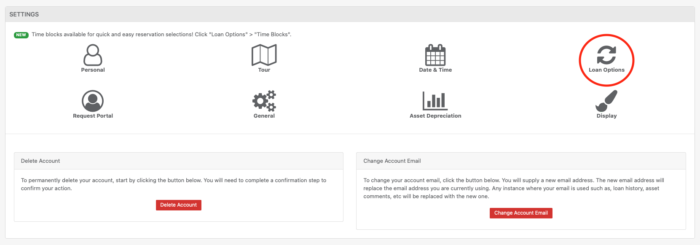 Reftab Loan Options Setting