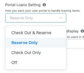 Portal Loan Settings
