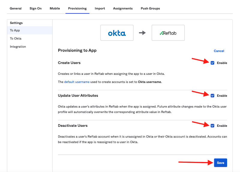 Okta-to-app-provisioning-options