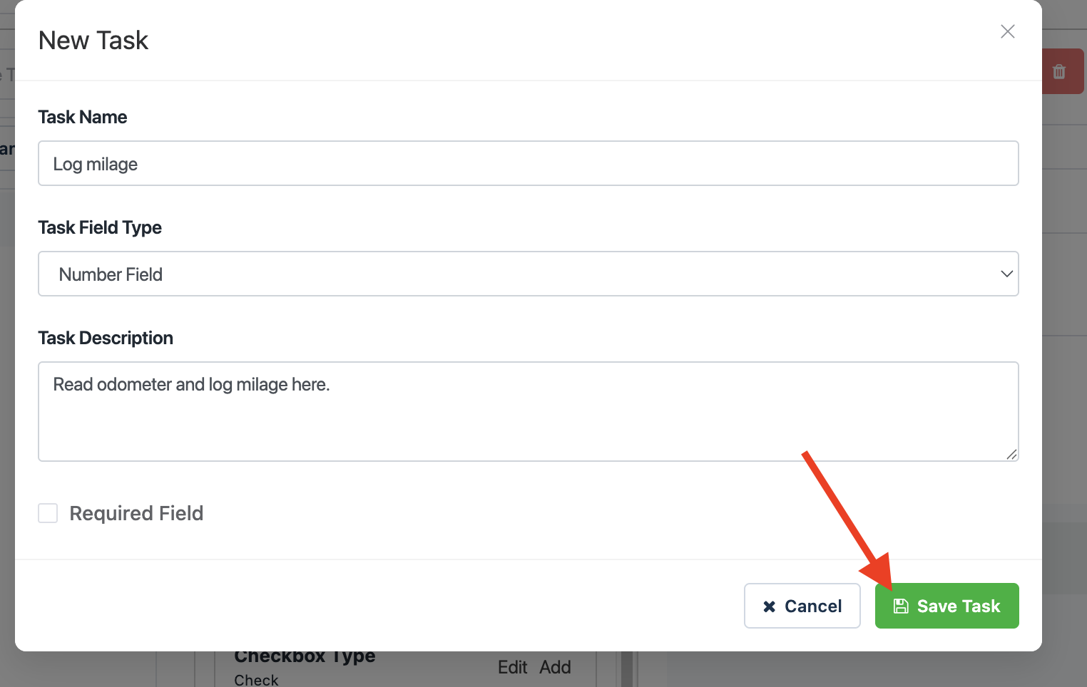 Example creating new task