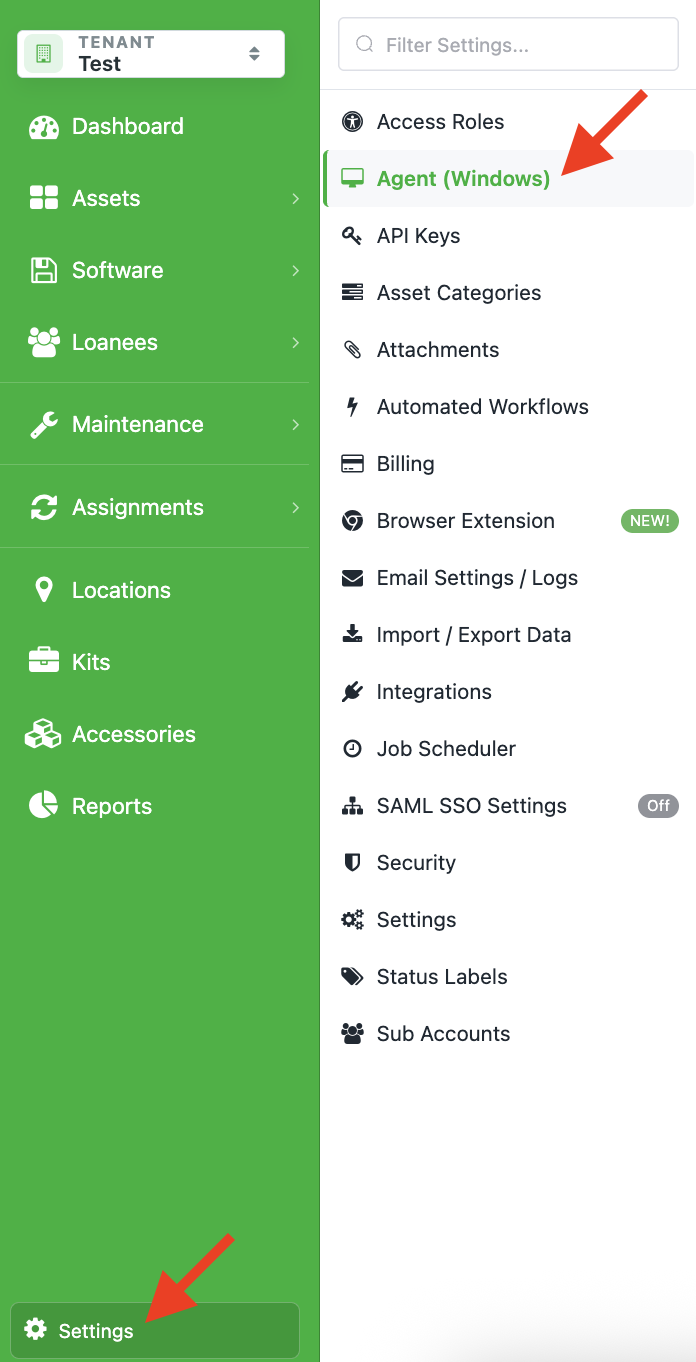 Navigating to agent integration