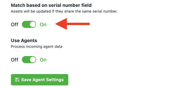 Match based on serial number