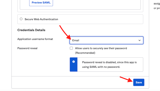 Application username format