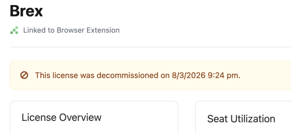 A Decommissioned License in Reftab