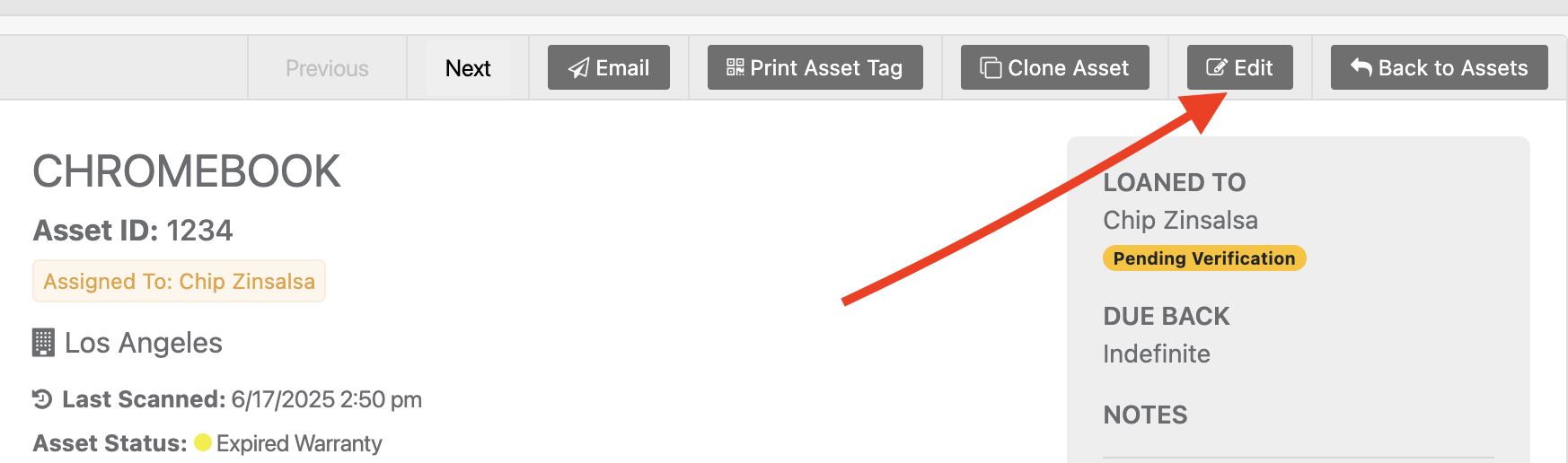 Reftab edit asset button
