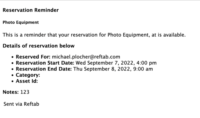 Communication reminders notification