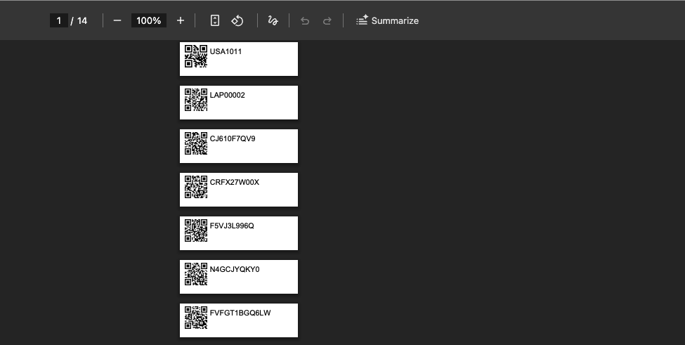 Simple asset tag label design - Reftab