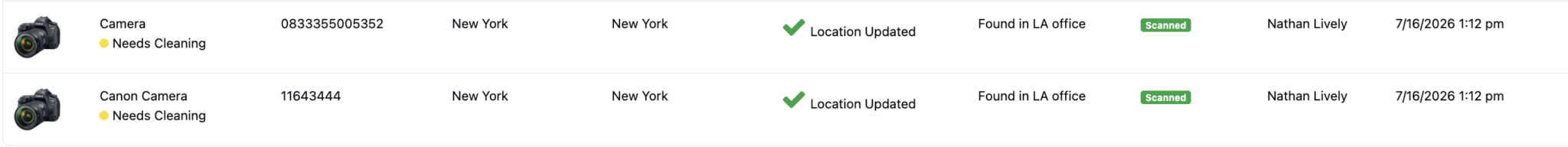 Updated locations