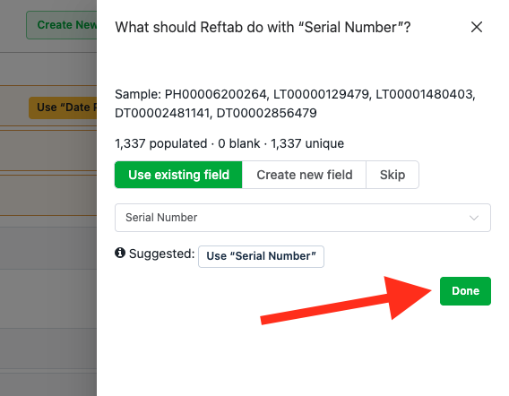 Handle standard fields during asset import