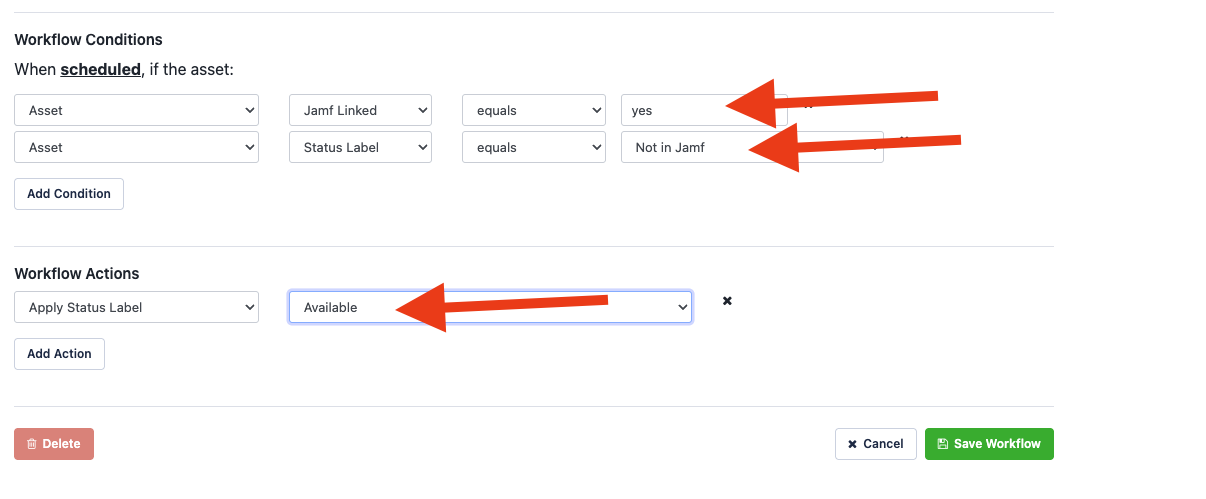 Jamf active workflow