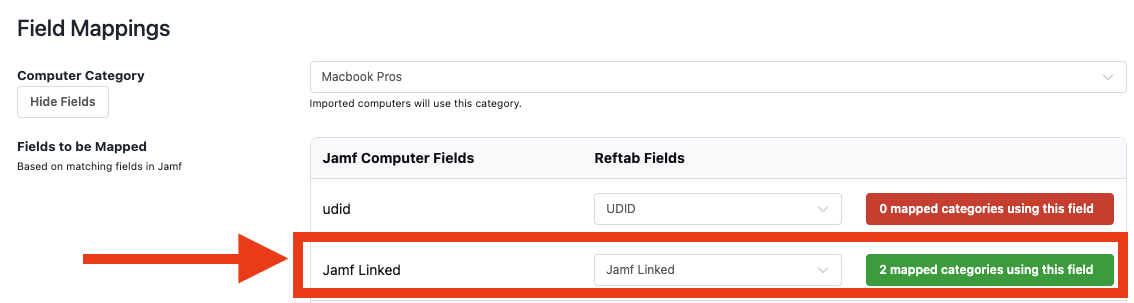 Jamf field linked
