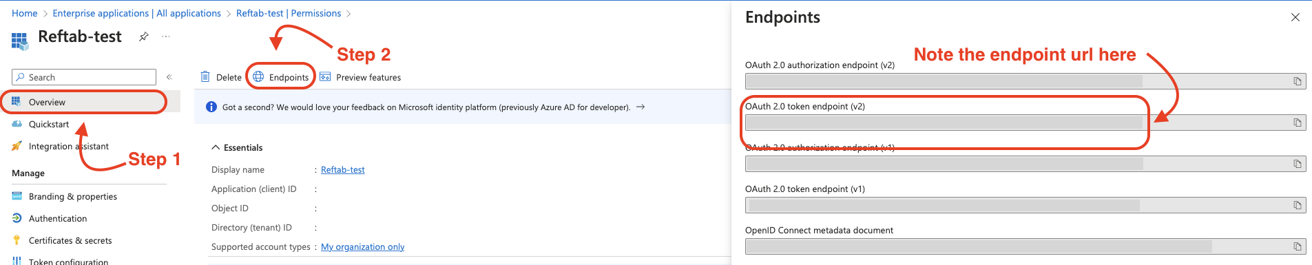 Note the endpoint url here