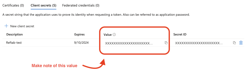 The value will be visible