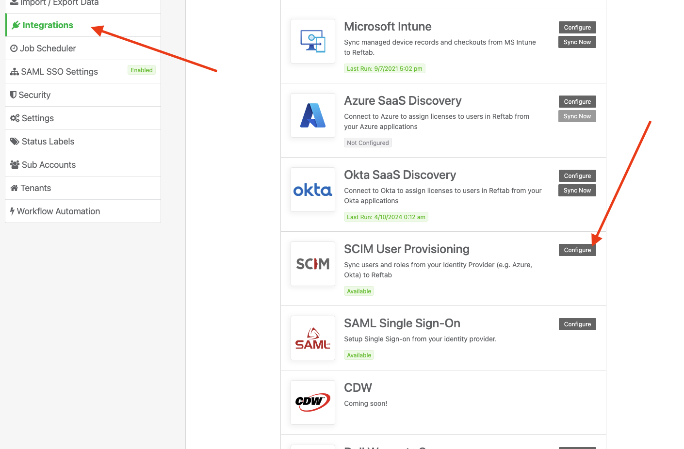 Scim user provisioning