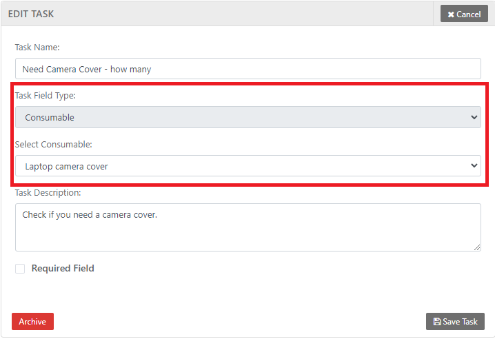 Consumables maintenance