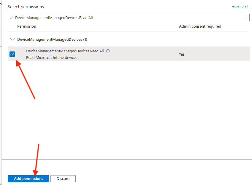 Expand the section for “DeviceManagementManagedDevices”