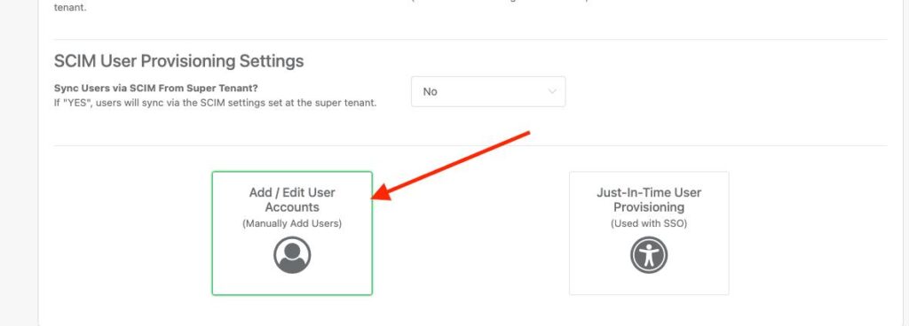 Add edit user accounts