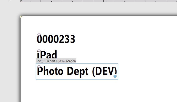The wizard will add these fields to your label automatically