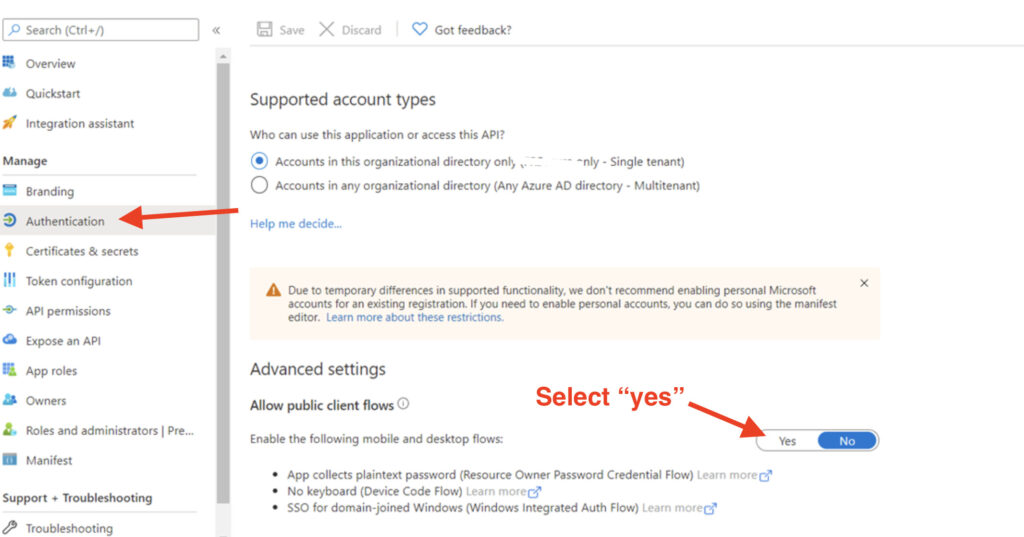Allow public client flows