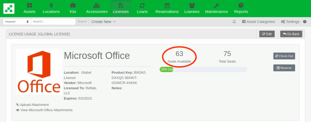 Assign loanee changes page