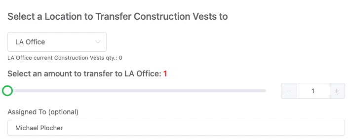 Assigning transfer employee