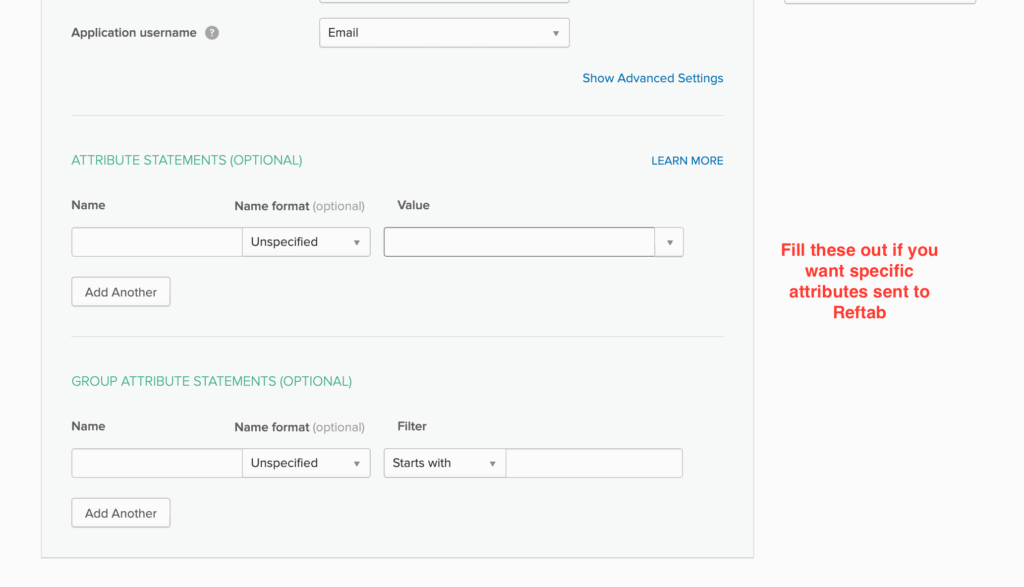 Attribute statements