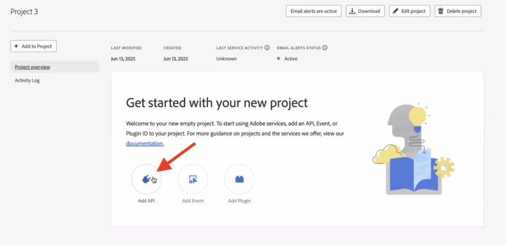 The required API is only available to users on the Adobe Enterprise plan