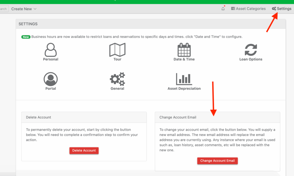 Change account email