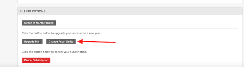 Change asset limits
