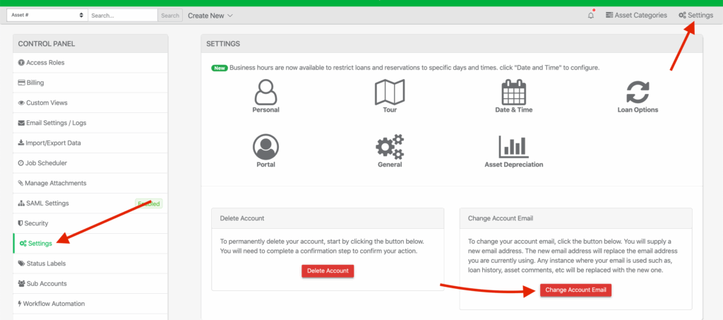 Change billing account
