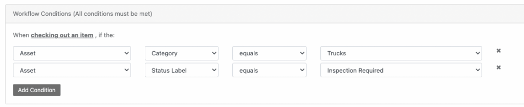 Checkout item status label