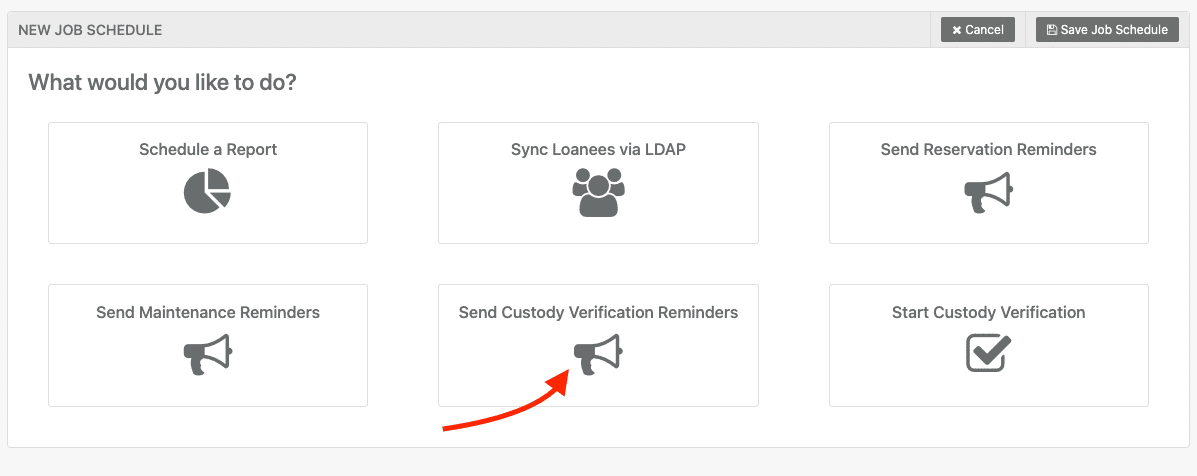 Custody verification reminders