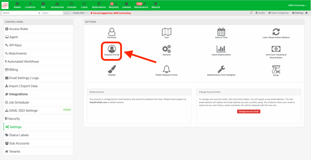 Custody verification request portal