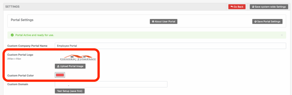 Custom branding custody verification