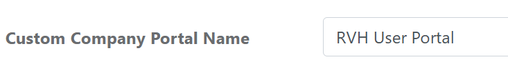 Custom company portal name