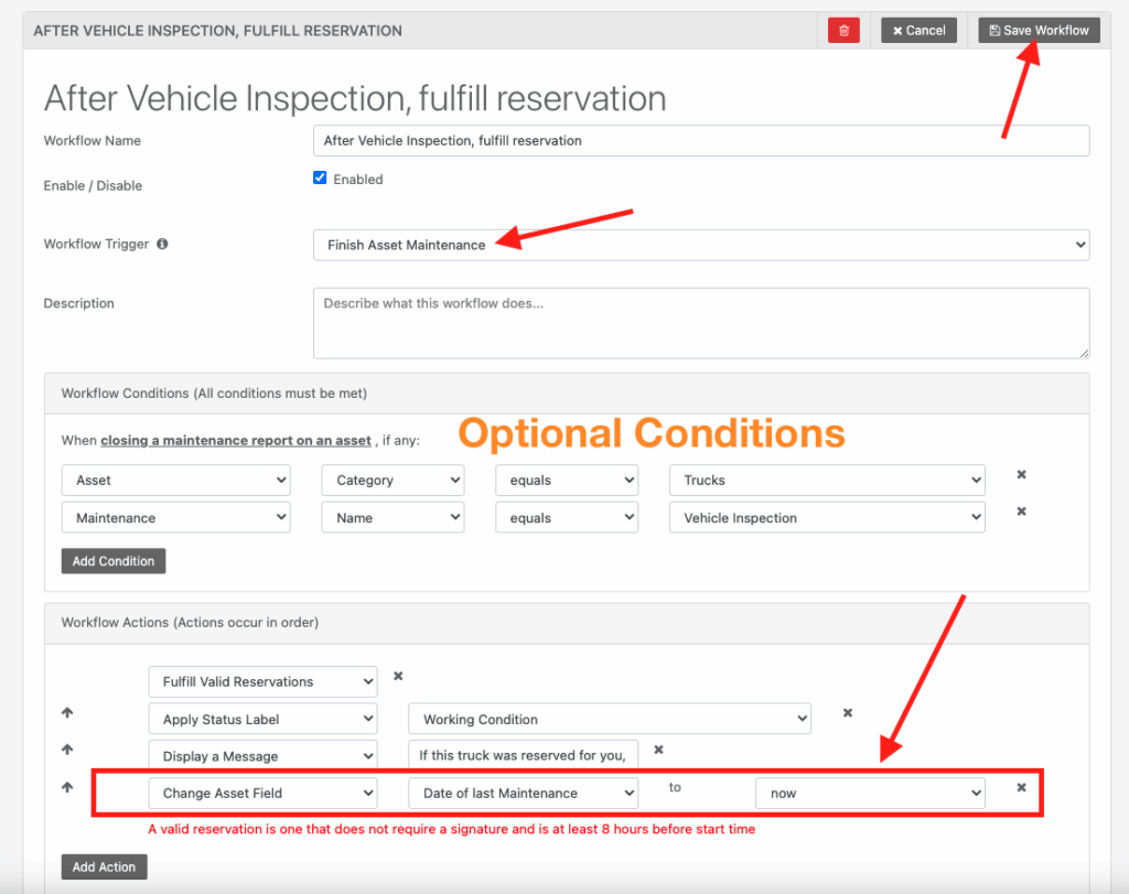 Date last maintenance section