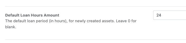 Default loan hours amount