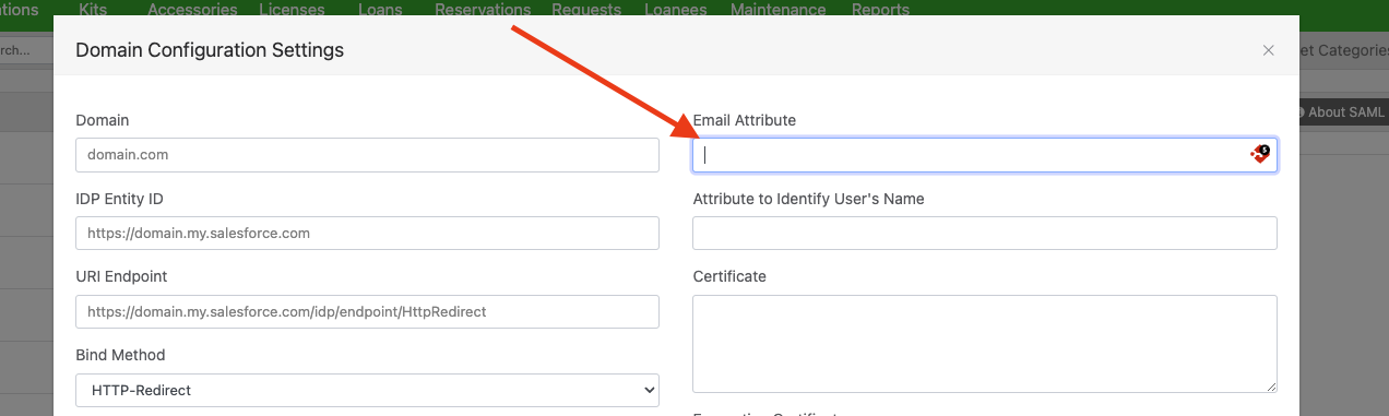 Check what value you have for “email attribute“