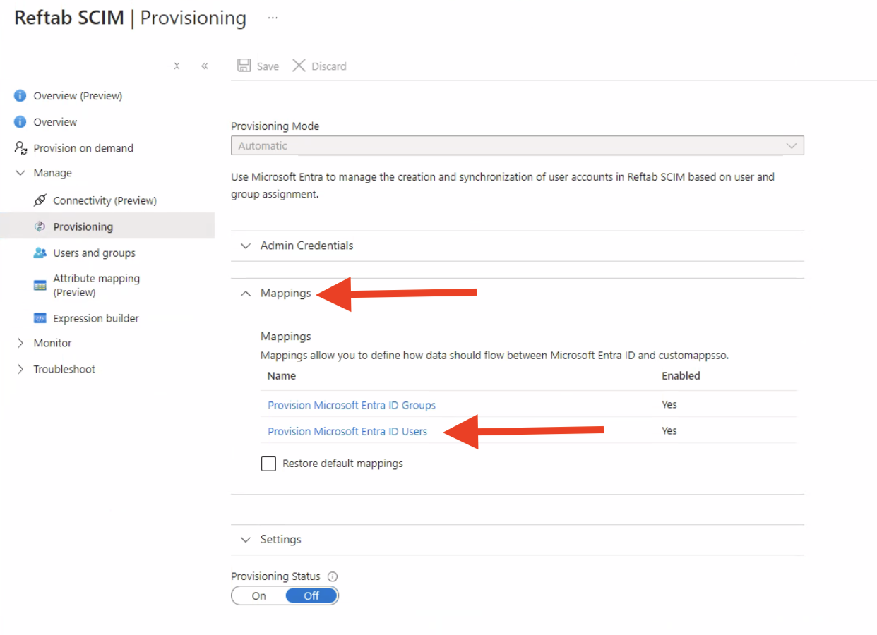 Provision Microsoft entra id users