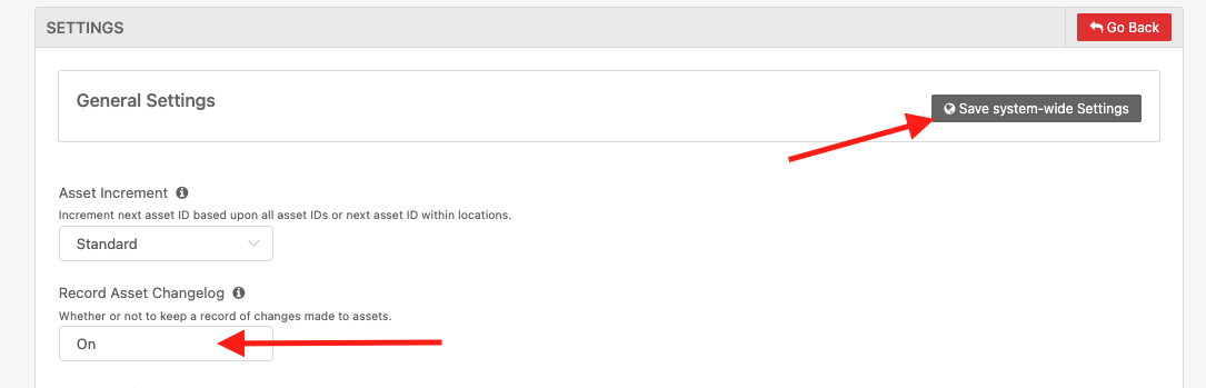 General settings