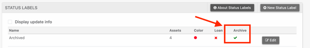 Green check mark archive assets