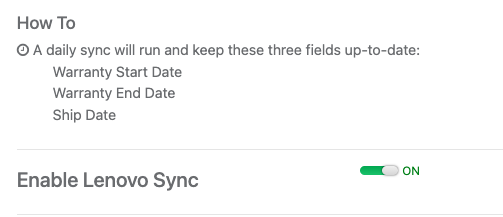 How to enable lenovo sync