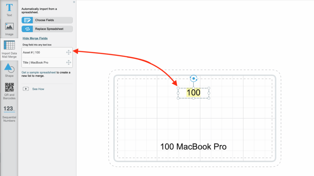 Import data mail merge