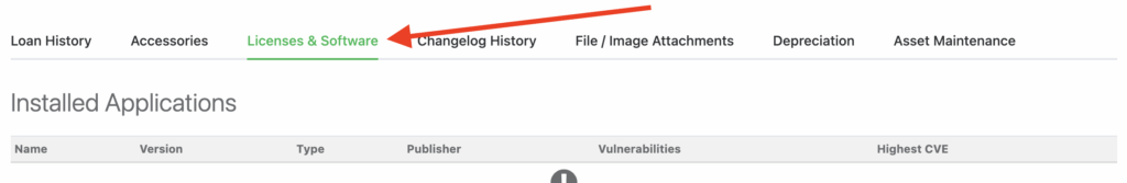 Installed applications