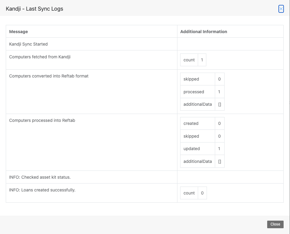 Kandji: last sync logs