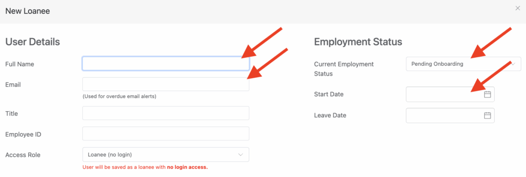 Leave date for offboarding