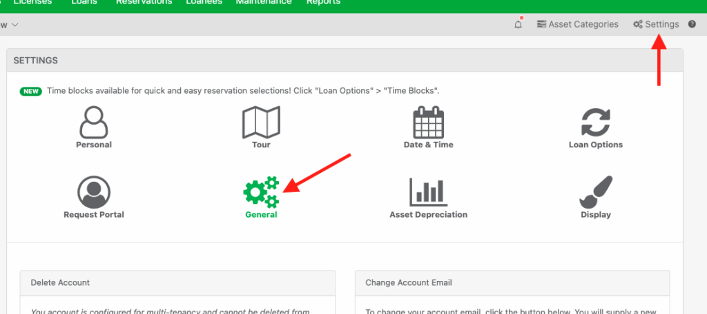 Log into Reftab as administrator