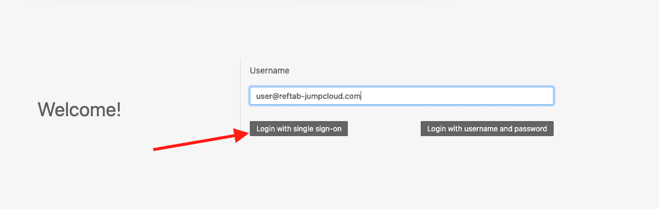 Login with single sign-on