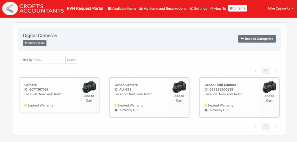 Make reservation item